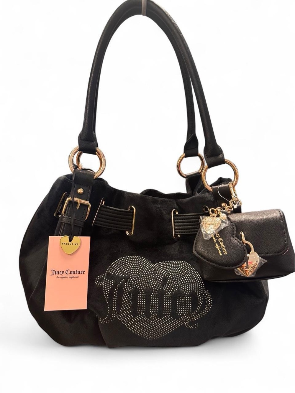 Juicy Couture Queen Tote Bag, Black/Gold